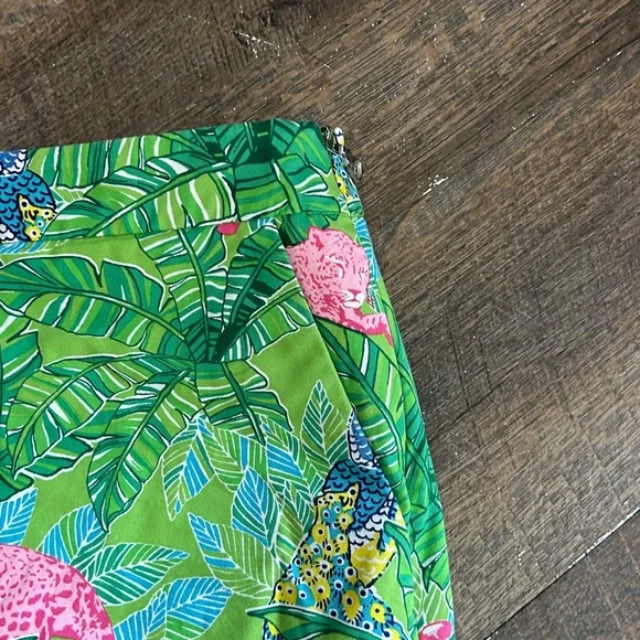 Polo Golf Ralph Lauren Lilly Jungle Print Pink Leopard Peacock Skort Size 6 NWOT - Picture 3 of 9